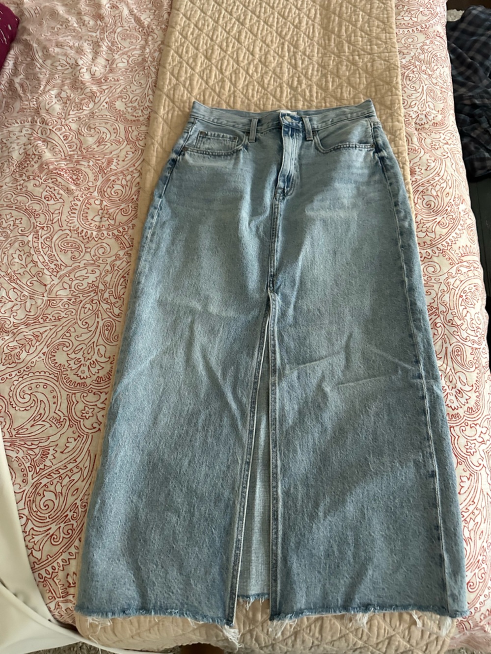 Pistols Denim Midi Skirt Size 29